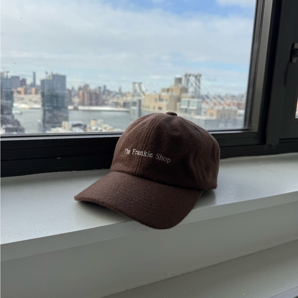 The Frankie Shop Wool Baseball Cap in Chocolate - Picture 7 of 8